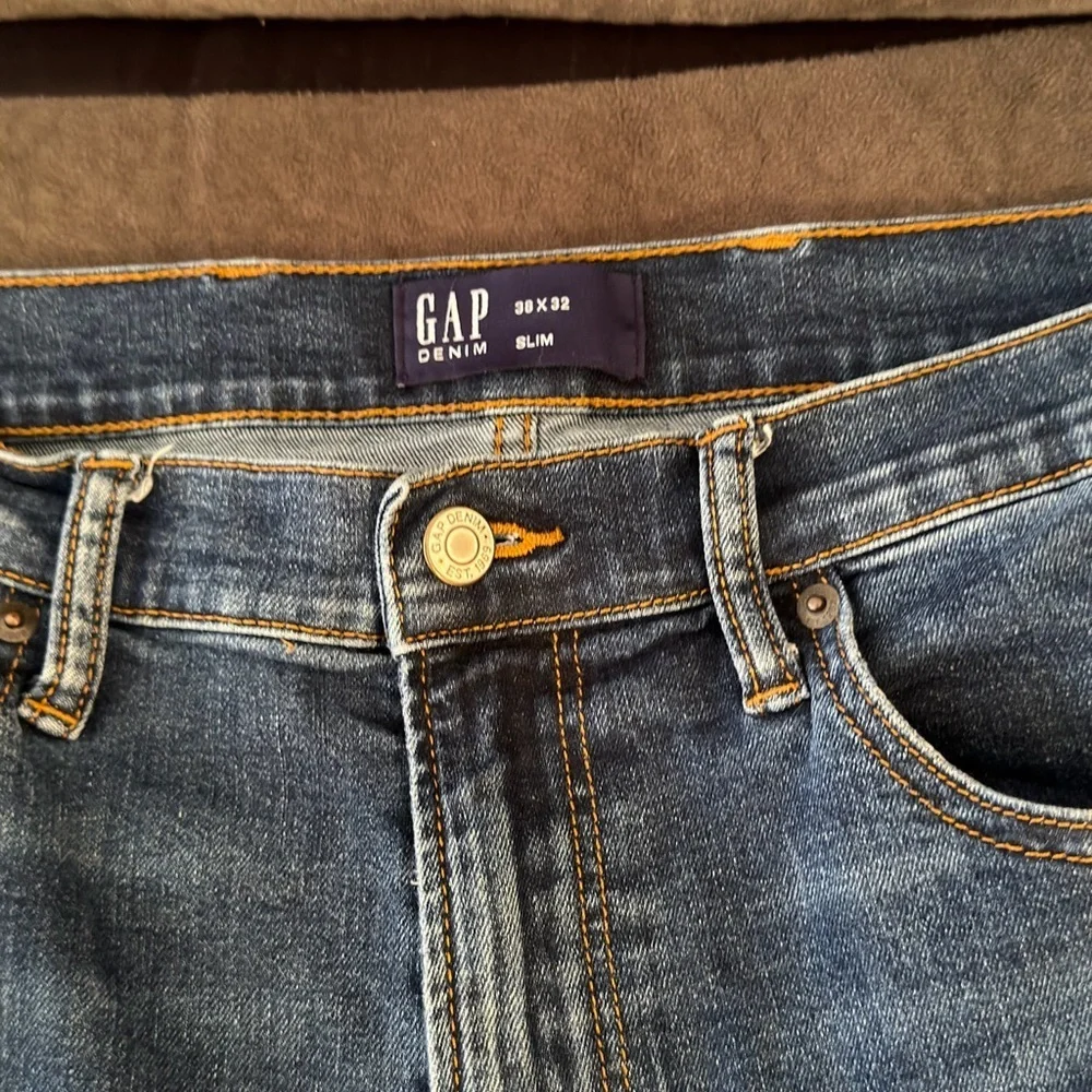 GAP Slim Fit Men’s Jeans 38x32 Dark Wash Stretch Denim